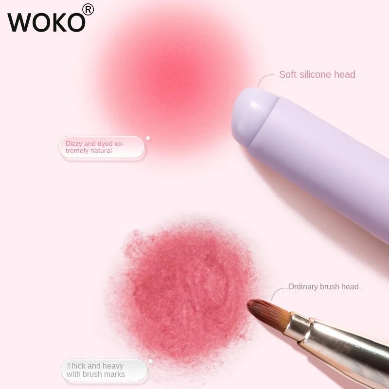 Upgrade Silica Gel Lip Brush with Cover Portable Lipstick Brush Macaron Color Mini Makeup Brush Crease Concealer Makeup Tool