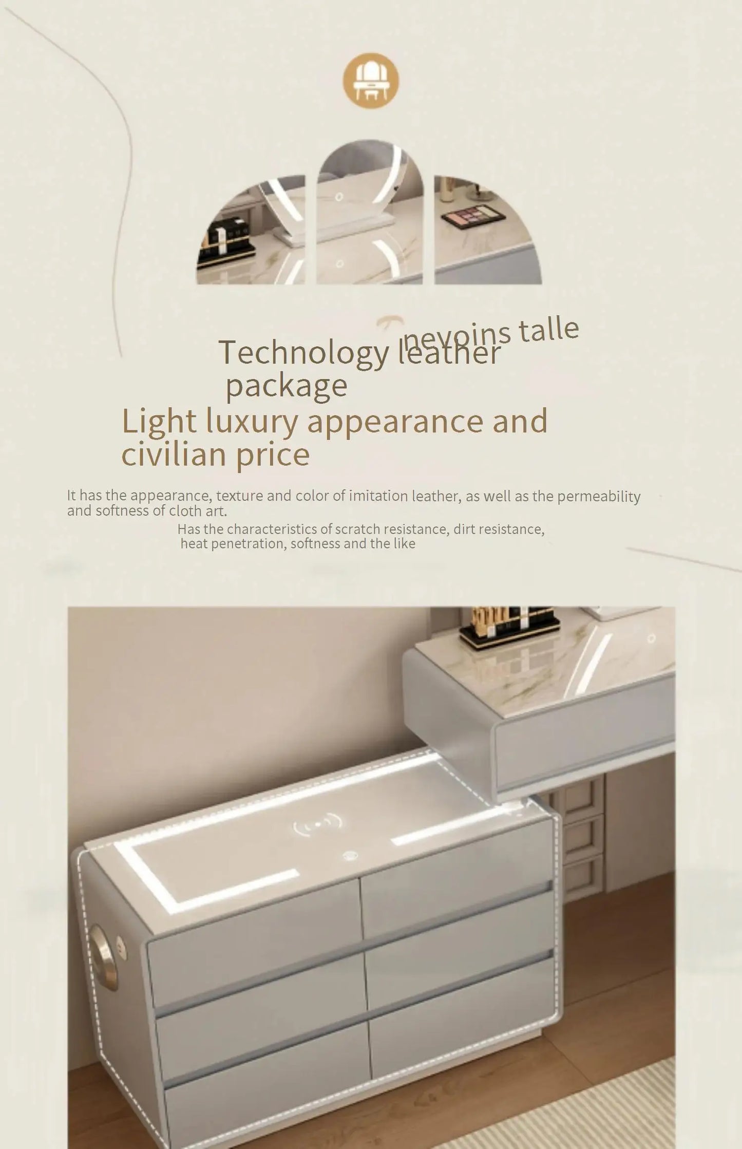 Organizer Wood Dressers Hotel Desk Storage Mobiles Organizer Dressers Sideboards Mirror Makeup Meubles De Chambre Bedroom Set