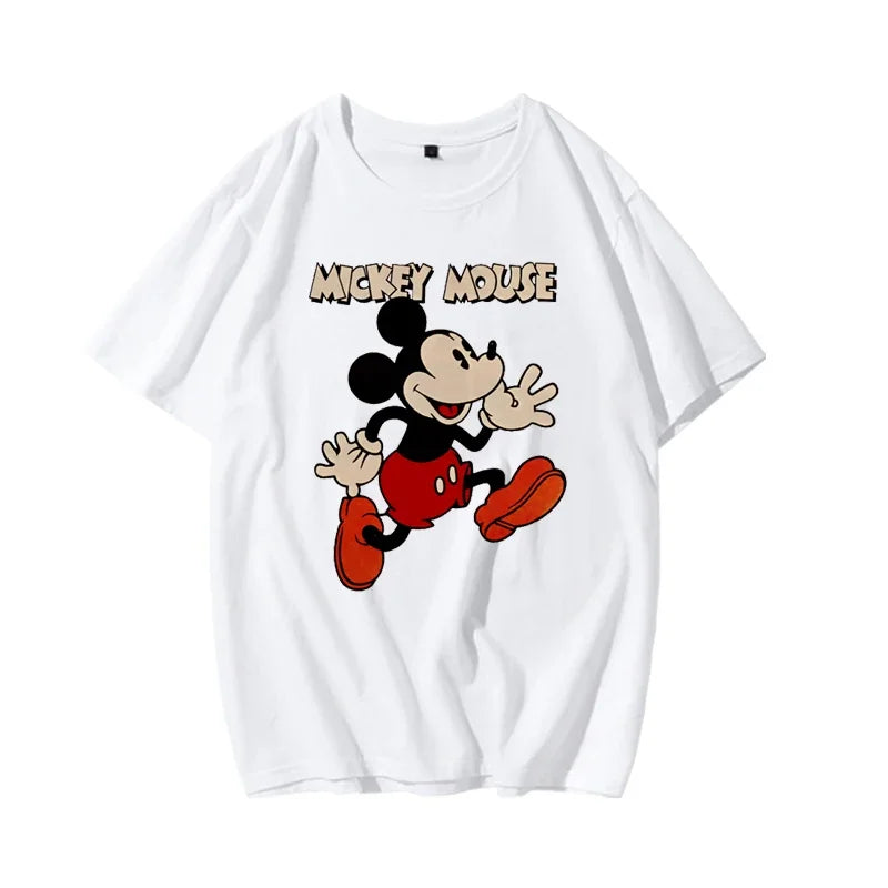 Anime Women Kawaii Mickey Mouse T Shirt Men Cute Minnie Mouse T-shirt Unisex Couple Tshirt Graphic Top Tees Male Female