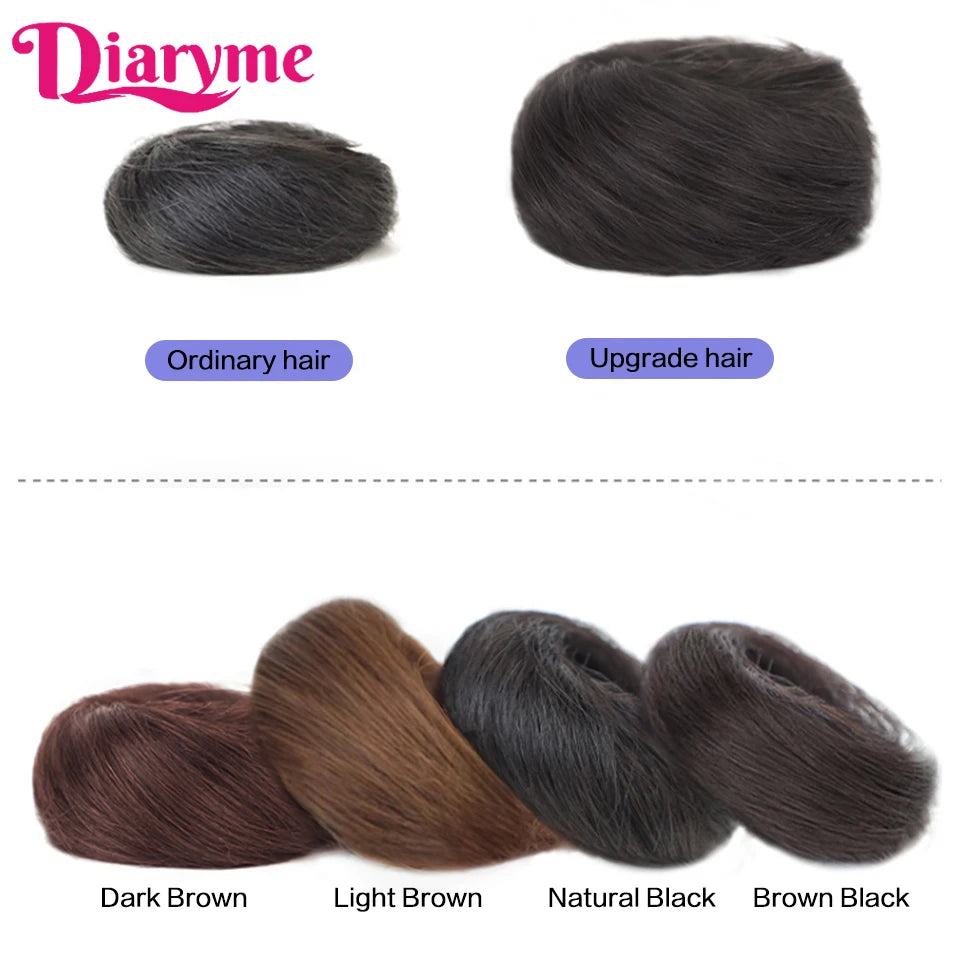 Synthetic Hair Bun Woman Straight Updo hair tie Elastic Rubber Band Chignon Hairpiece Extensions Hair Bands Natural Hairpiece fo