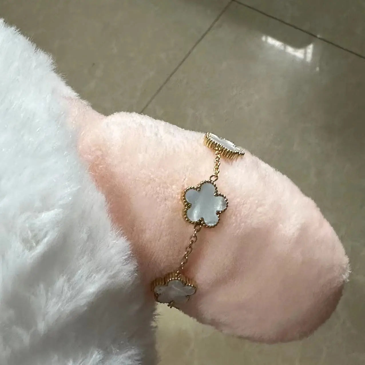 Hot Selling Plant Five Leaf Plum Blossom Stainless Steel Bracelet For Women's Jewelry Waterproof High-Quality Gift Clover