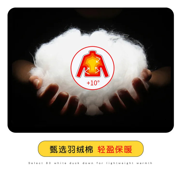 Cute Baby Girls Winter Clothes Kids Light Down Coats with Ear Hoodie Spring Girl Jacket Toddler Children Clothing for Boys Coat