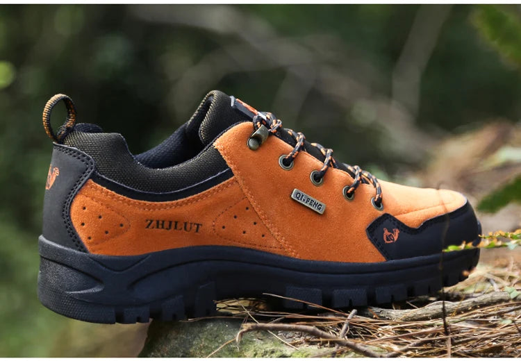 High Quality Outdoor Walking Sneakers Rubber Sole Suede Leather Men Hiking Shoes Durable Leather Climbing Shoes Zapatillas 36-47