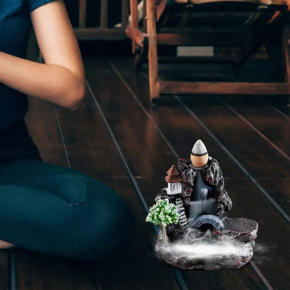 Home Waterfall Backflow Incense Burner Innovative Backflow Incense Burner Aromatherapy Ornament Home Decor For Office Yoga