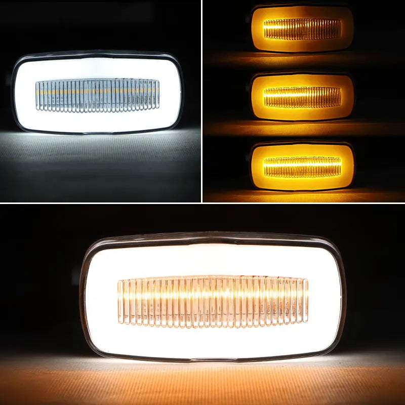 4pcs 12V 24V LED Tail Brake Light Turn Signal Light Flowing Water Side Lamp Warning Lamp For Car Trailer Truck Tractor ATV UTV