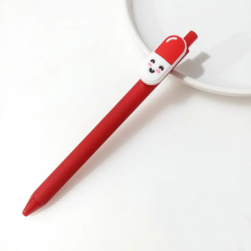 Nurse Doctor Gel Pens 0.5mm Black Ink Writing Pen Cute Cartoon Ornament Retractable Gel Pens Hospital Supplies