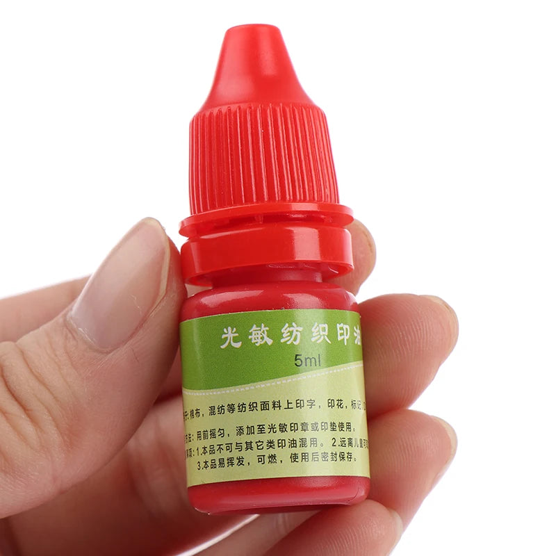 5ml Ink Waterproof Ink Special Ink For Students Children Name Stamp Textile Clothes Printing On Clothing Wash Not Fade