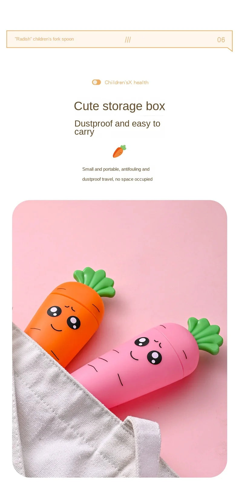 1/3PCS Baby Feeding Utensils Carrots Set Steel Spoon Fork Child Cutlery Tableware Kitchen Gadgets Cake Vegetable Fork Teaspoon
