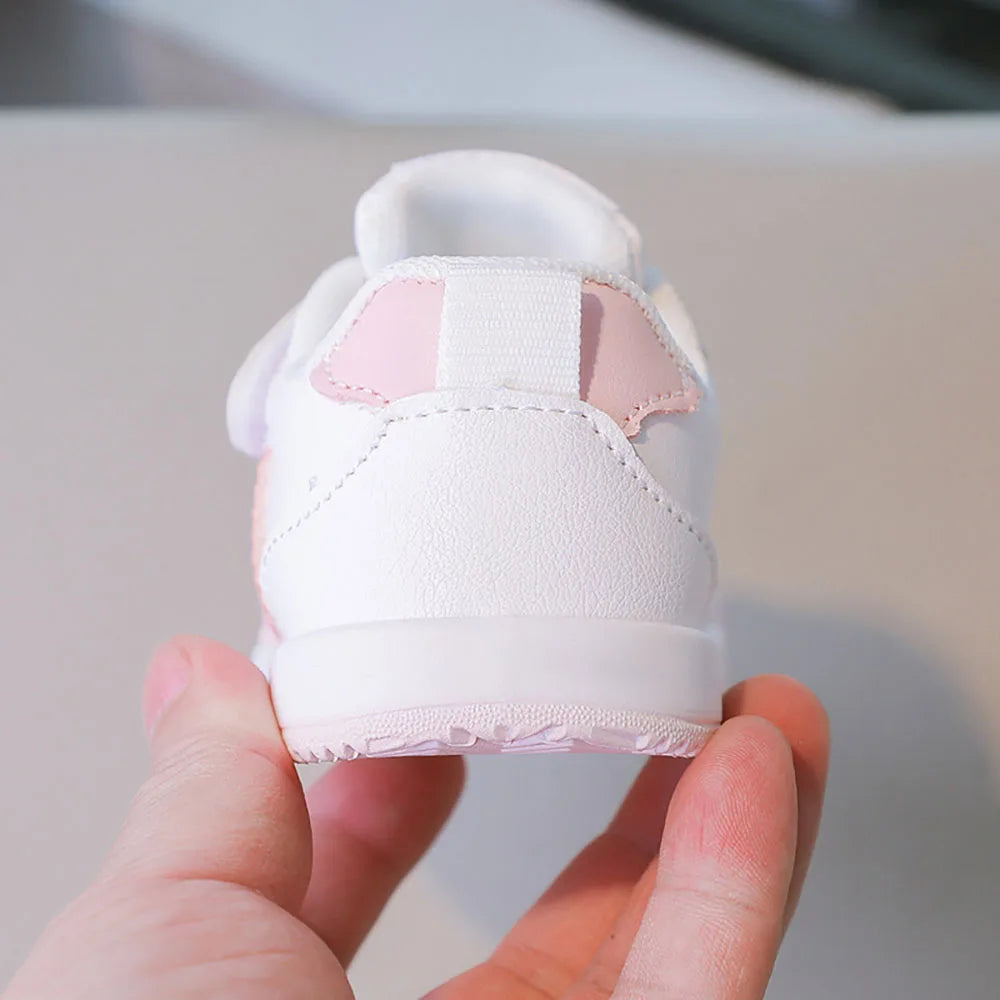 Autumn Children's Sport Shoes PU Leather Toddler Shoes For Baby Cute Rabbit Sneakers For Kids 2024 Trend Fashion Tennis Shoes