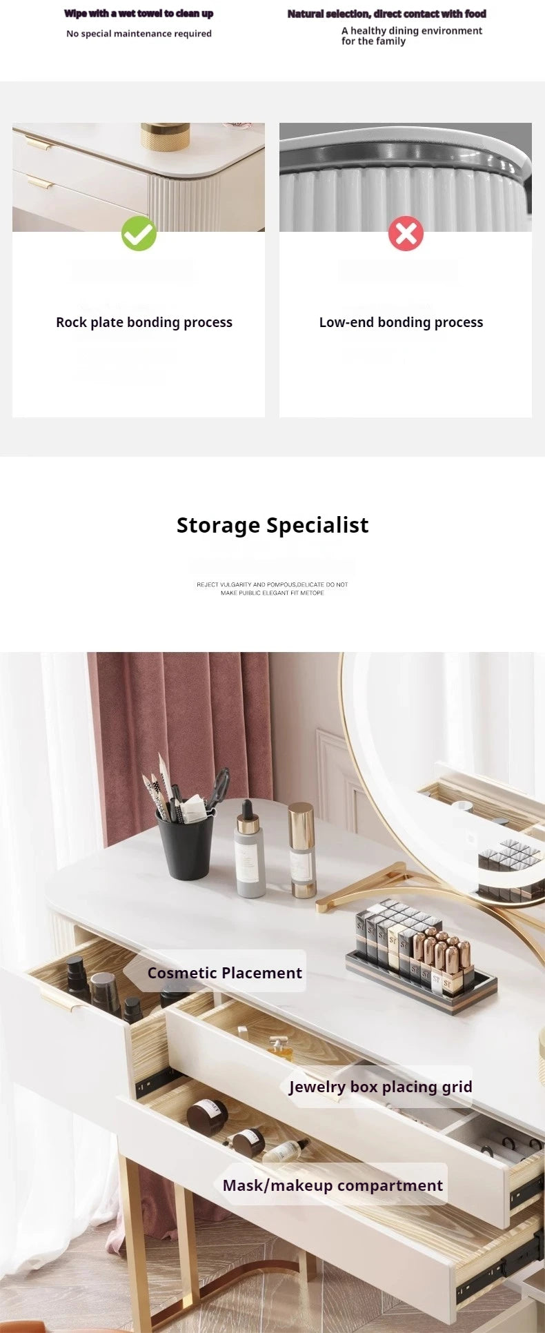 Makeup Dresser Table Vanity Filing Dressing Mobile Chest Nightstands Bedroom Komodinler Coiffeuse De Chambre Bedroom Furnitures