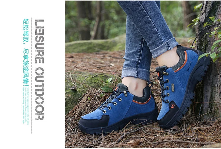 High Quality Outdoor Walking Sneakers Rubber Sole Suede Leather Men Hiking Shoes Durable Leather Climbing Shoes Zapatillas 36-47