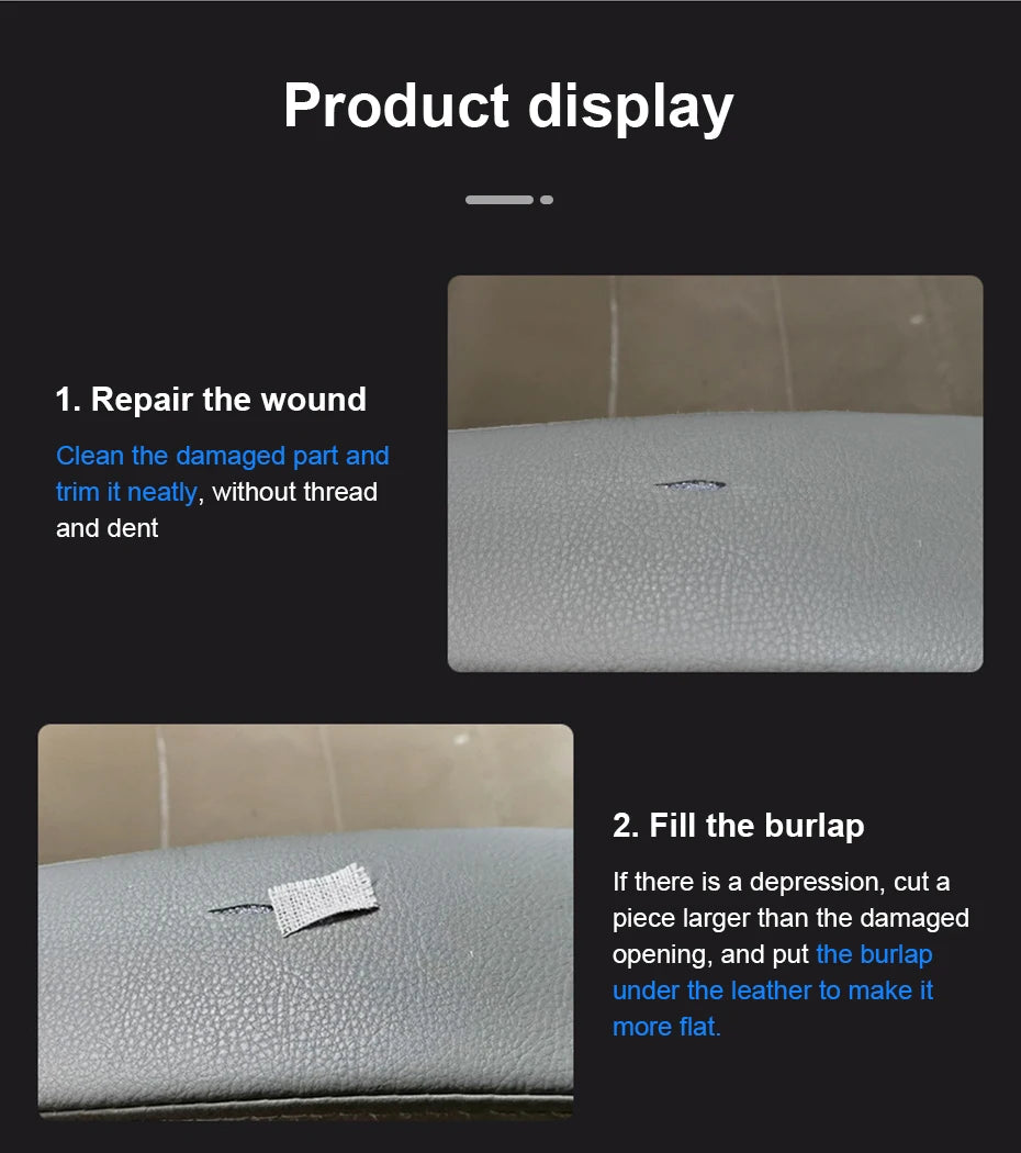 Car Liquid Leather Repair Kit Leather Skin Refurbish Tools For Car Seat Coats Sofa Holes Scratches Cracks Restoration