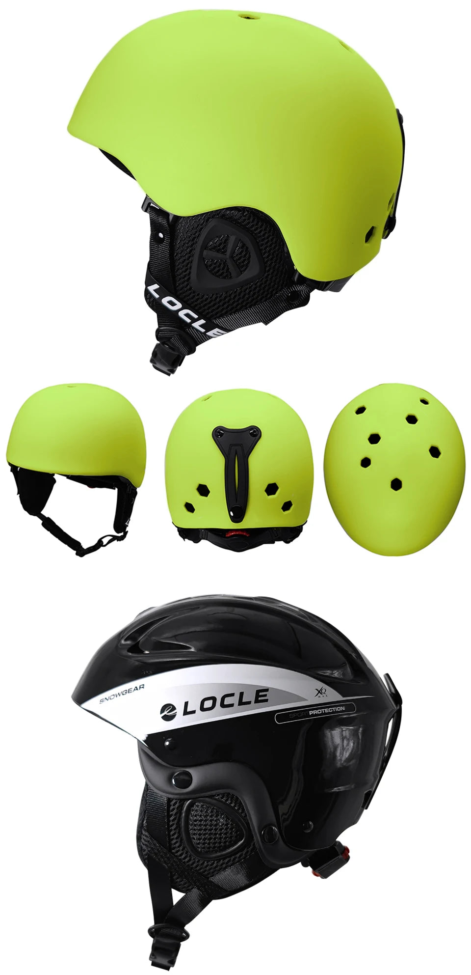 LOCLE Ski Helmet Men Women Integrally-molded Children Kids Skiing Helmet Skateboard Ski Snowboard Motorcycle Snowmobile Helmet