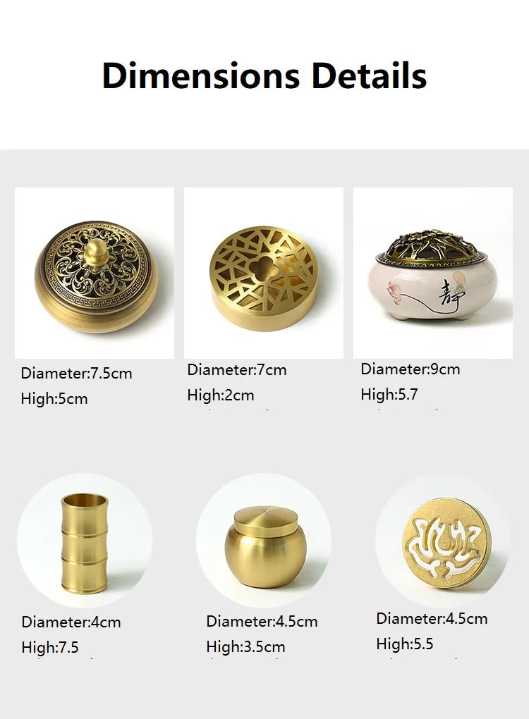 DIY Aromatherapy Set Brass Incense Burner Making Kit Incense Mold Stand Yoga Meditation Study Home Aromatherapy Ornaments