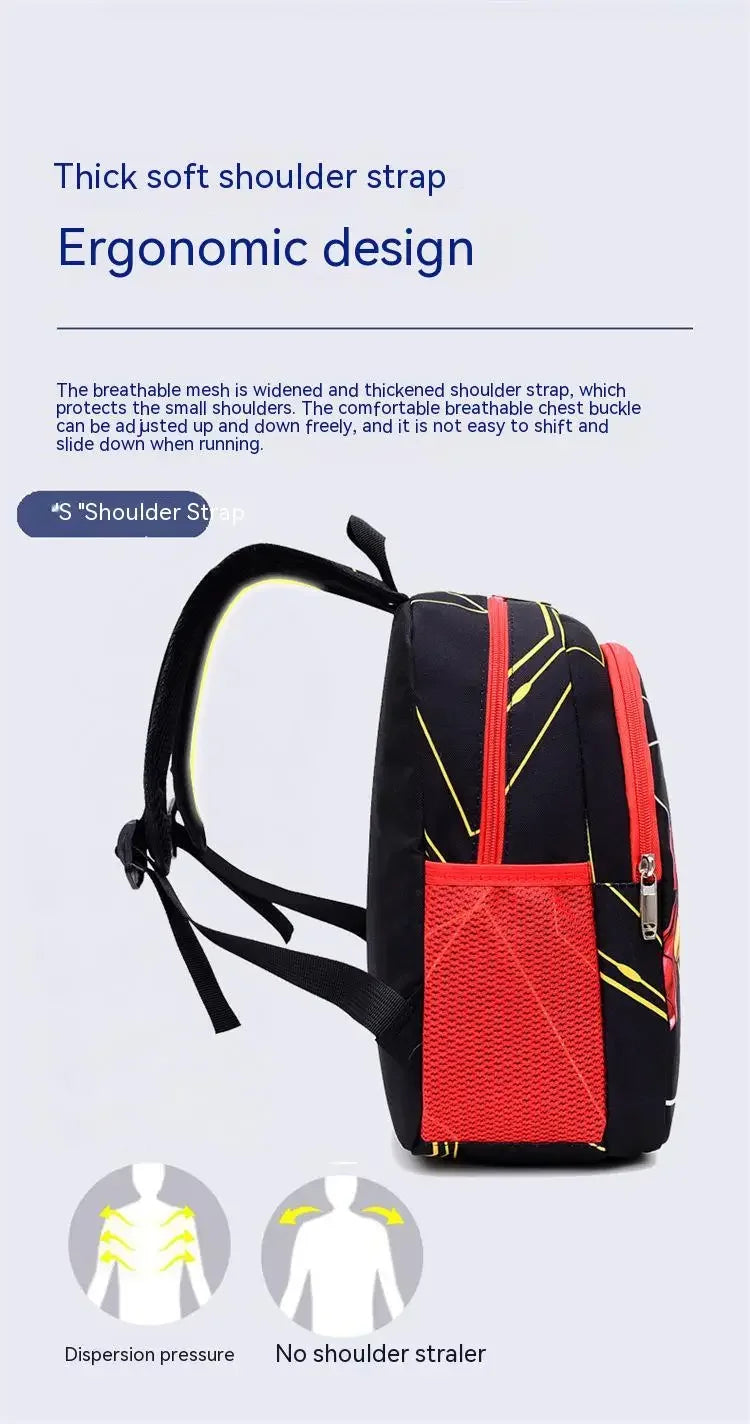 Children schoolbag spider backpack weight-reducing kindergarten Iron Man backpack cartoon large capacity boys and girls backpack