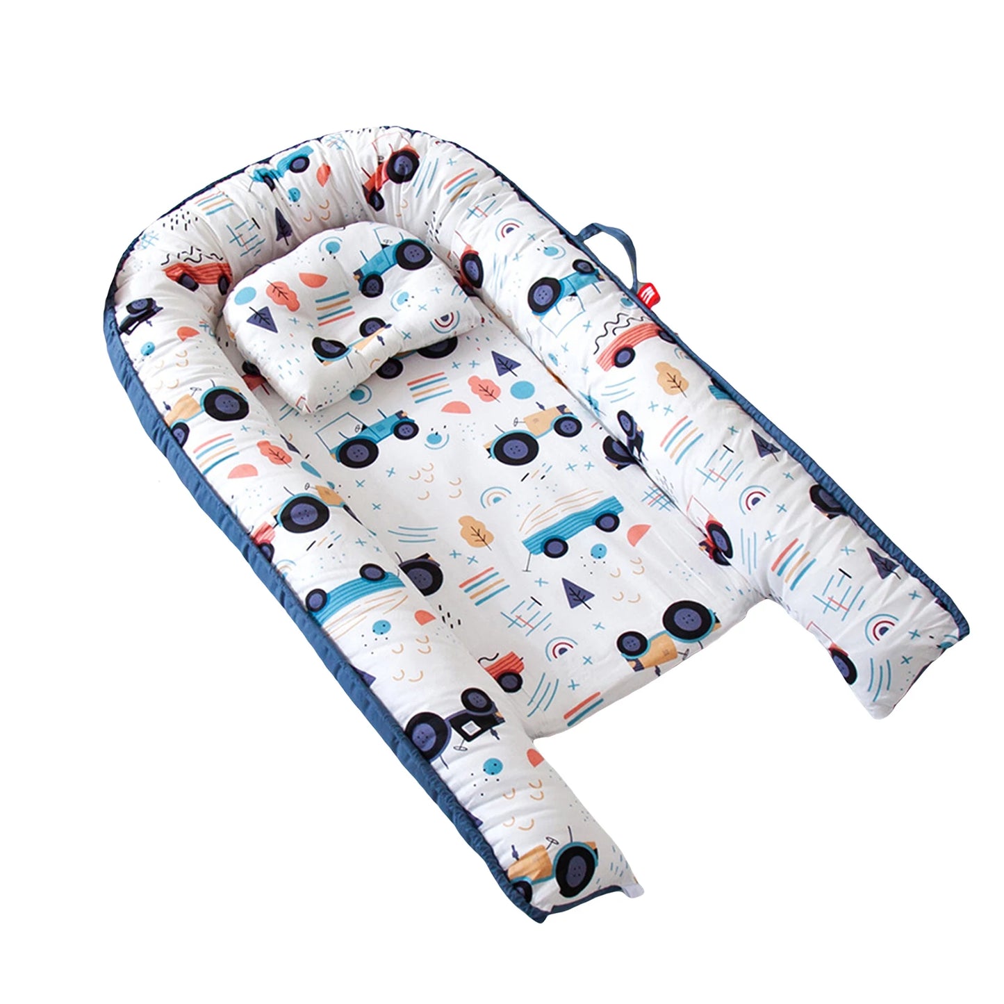 Baby Bed Foldable Washable Floral Print Baby Cot Infant Bassinet with Pillow Bedding Sets for Boys Girls 9 Colors