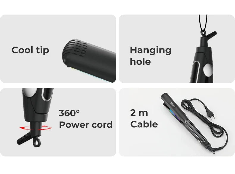 IPARAH Hair Straightener Professional Straightener for Hair Women Electric Hair straightening Brushes Barber Salon Tools P-123