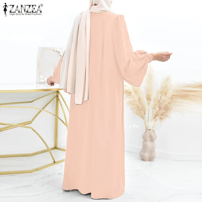Turkey Abaya Oversize Robe Muslim Hijab Long Dress Eid Mubarek Abayas For Women Isamic Clothing Puff Sleeve Maxi Vestidos Kaftan