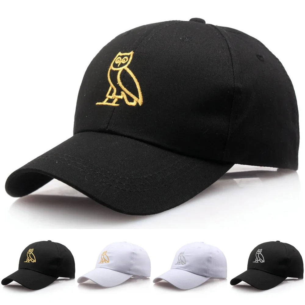 Fashion Trendy Pop Hip Hop Baseball Cap Embroidery Owl Sun Dad Hat for Men Women Streetwear Outdoor Caps Casquette Gorras