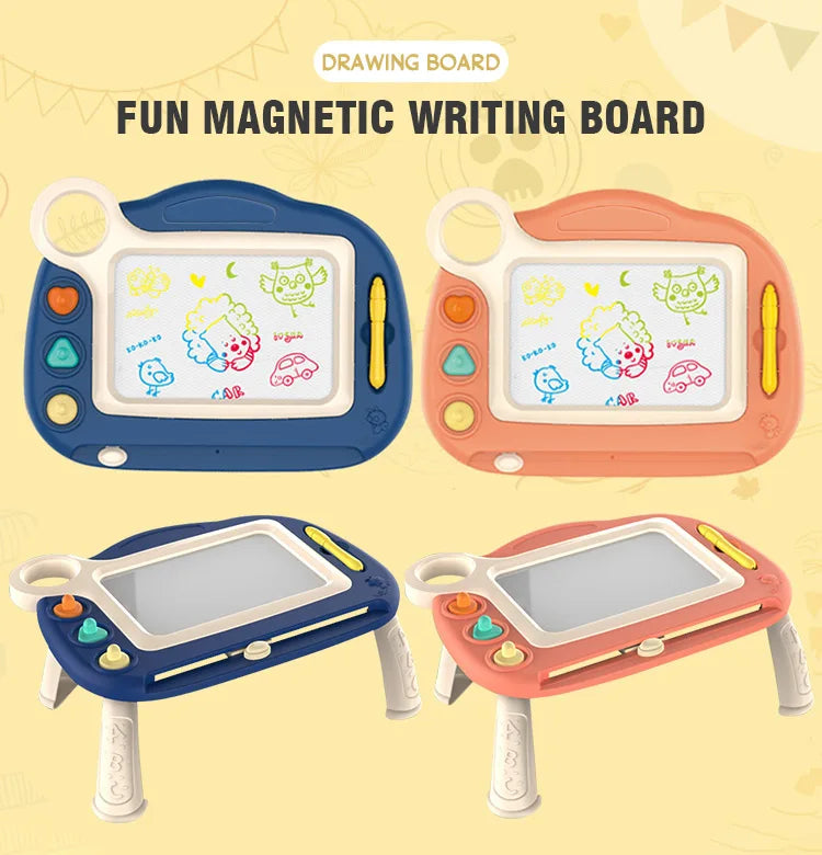 Magnetic Kids Drawing Table Painting Board Graffiti Board Preschool Toys With Table Legs Erasable Writing Board Christmas Gift