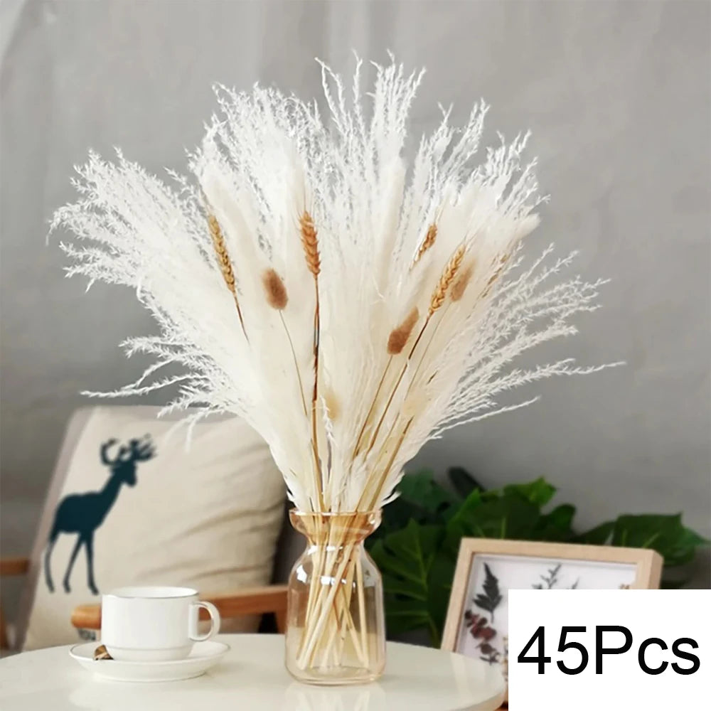 Pampas Grass Decor Boho Home Decor Bouquet Natural Fluffy Dried Flowers for Wedding Floral Arrangements Wall Farmhouse Table Dec