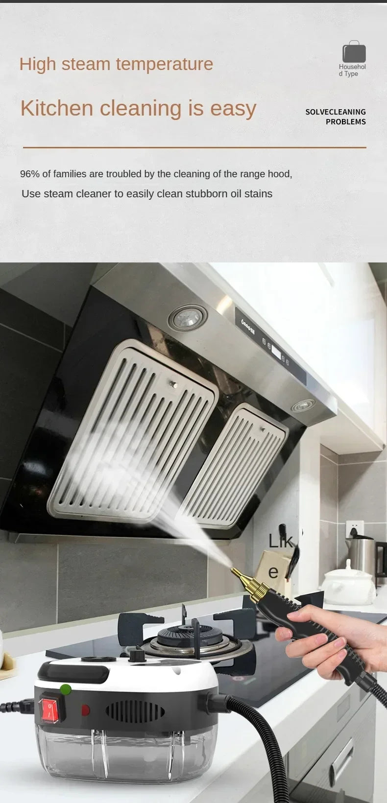 High temperature steam cleaning machine Home oil hood cleaning machine air conditioning appliances