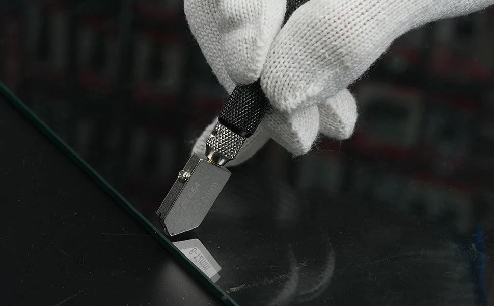 TOLESA Glass Cutter 2mm-20mm Kits, Glass Cutting Tool with Aotomatic Oil Feed and Box, Glass Cutter for Mirrors/Tiles/Mosaic
