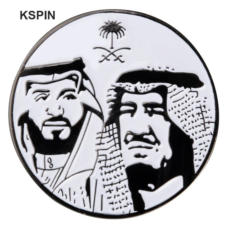 5pcs a lot Saudi Arabia Mobile Photo 3M Sticker Badge Metal Pin Broooches Pins
