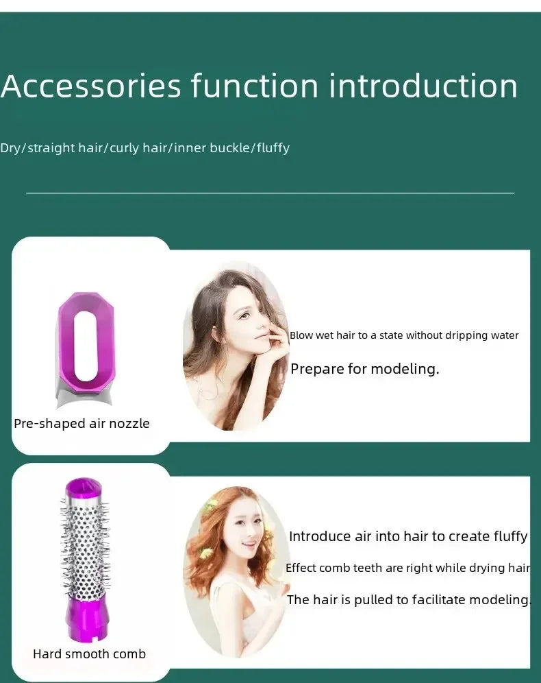 electric hair brush Hot Air Brush5in1 فرشاة شعرAutomatic Curling Iron Straight Curling Dual-use Home Appliancesفرشاة شعر لاسلكية
