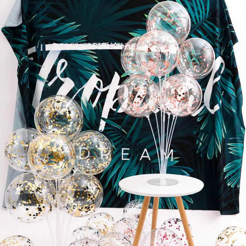 7Tubes Balloons Stand Balloon Holder Column Confetti Balloon Baby Shower Kids Birthday Party Wedding Decoration Supplies