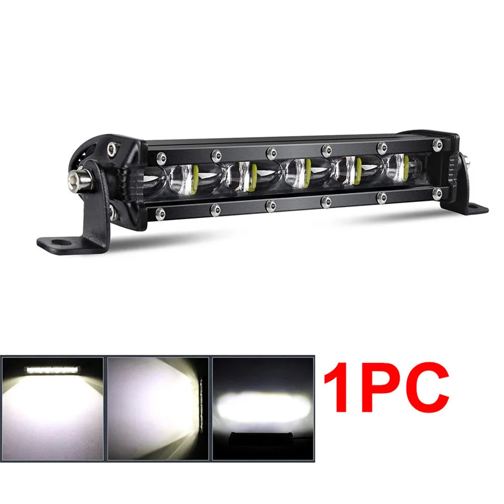 LED Light Bar 6D 8inch 14inch 20inch Off Road Led Bar for Lada Truck 4x4 SUV ATV Niva White Yellow Auto Driving LED Fog Lights