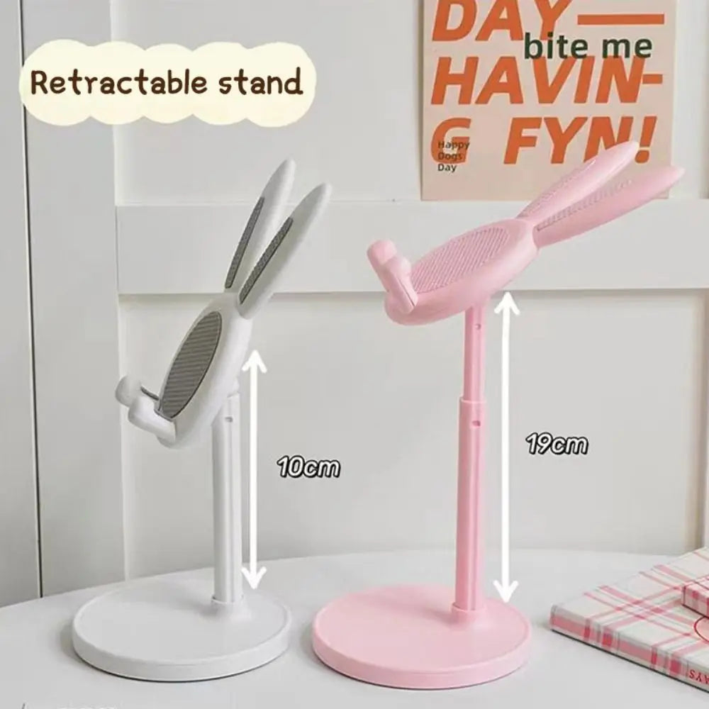 Rabbit Shape Mobile Phone Holder Stand Desktop Metal Desktop Lazy Selfie Live Support Shelf For Phone Pad Tablet Laptop Stand