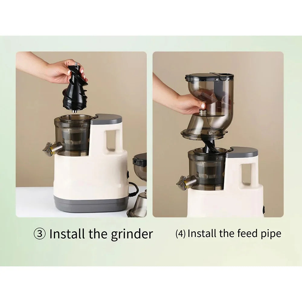 Houselin Slow Cold Press Juicer Machines Vegetable and Fruit, 500W Slow Masticating Juicer Machines with 7-inch Large Feed Chute