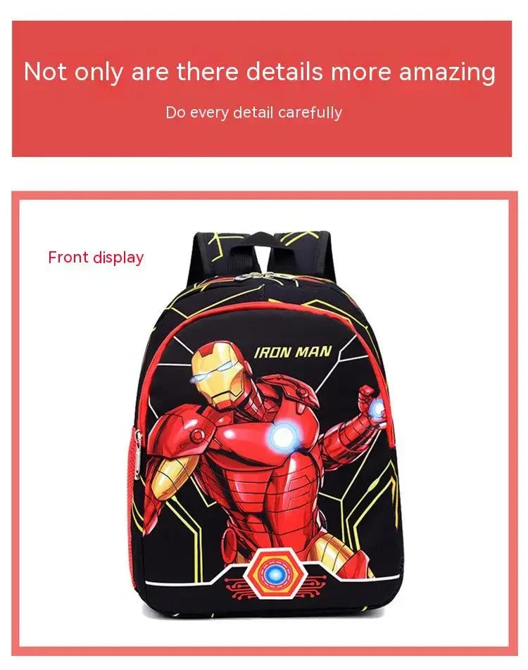 Children schoolbag spider backpack weight-reducing kindergarten Iron Man backpack cartoon large capacity boys and girls backpack