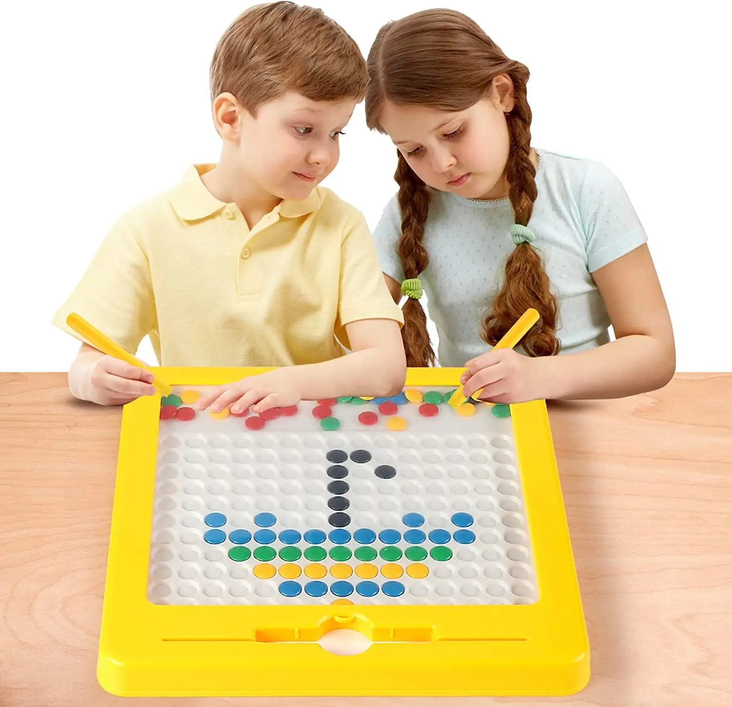 Magnetic Drawing Board for Toddlers Magnet Beads and Pen Drawing Board Montessori Educational Sensory Travel Toys