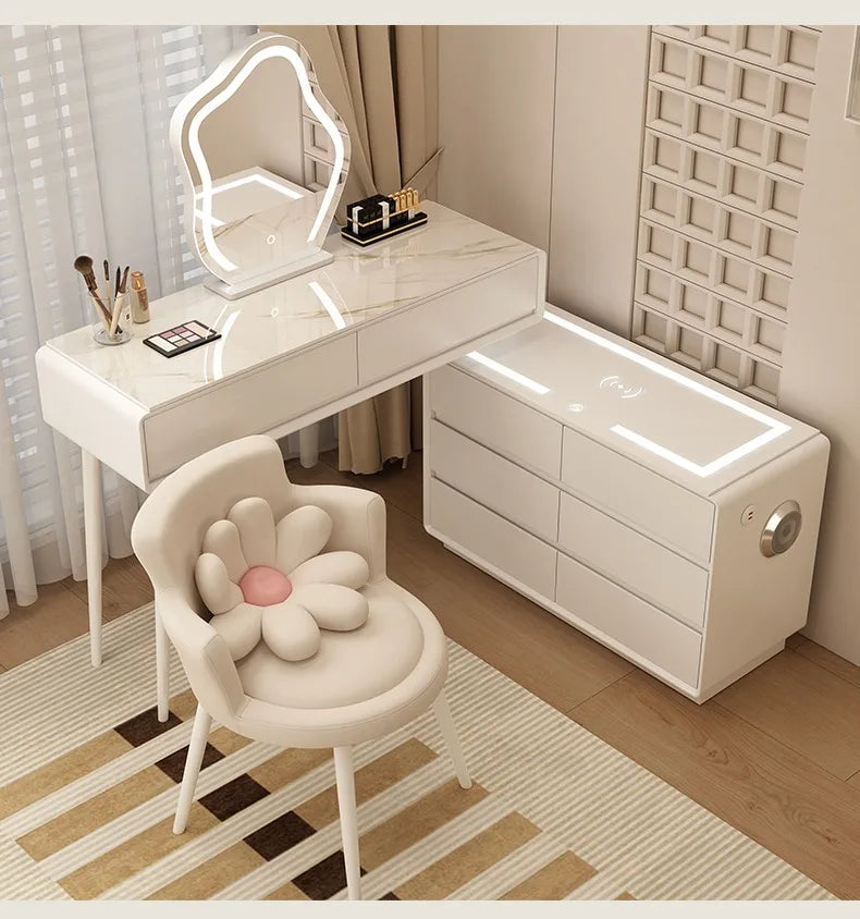 Organizer Wood Dressers Hotel Desk Storage Mobiles Organizer Dressers Sideboards Mirror Makeup Meubles De Chambre Bedroom Set