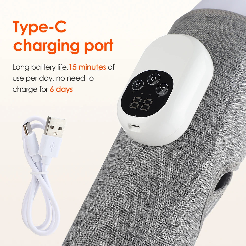Electric Air Pressure Calf Massager Wireless Airbag Kneading Heating Foot Calf Muscle Massage Relaxation Blood Circulation
