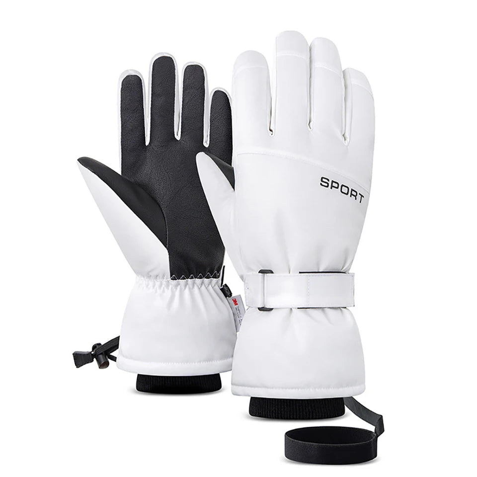 LOOGDEEL Ski Gloves Warm Winter Snowmobile Snow Snowboard Thermal Gloves Waterproof Touchscreen Function Windproof Plush Mittens
