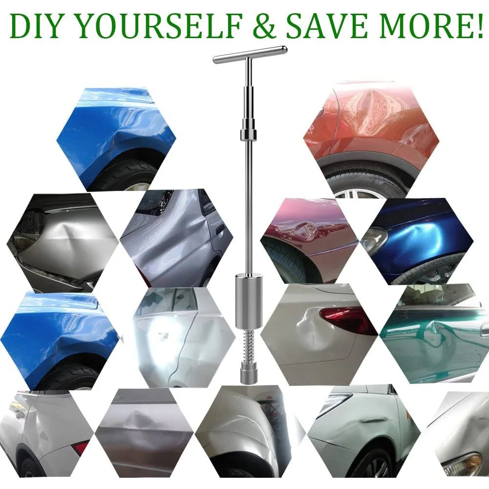 Auto Dent Repair Tools Kit Car Body Sheet Metal Paintless Bump Removal Reverse Hammer Kit Blue Tabs Set Pull Traceless Remover