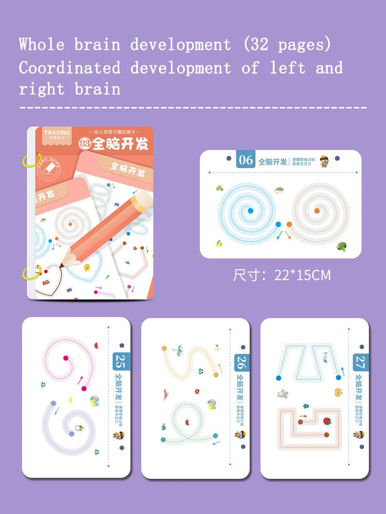 Practice Copybook Control Training Book Magical Tracing Workbook Reusable Magic Children Montessori Drawing Education Stationery