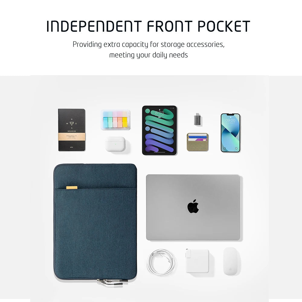 Laptop Tablet Sleeve Pouch 13-14.2 Inch Bag For Macbook Air Pro Ipad Notebook Carring Case Slim Computer Zipper Sleeve Women Men