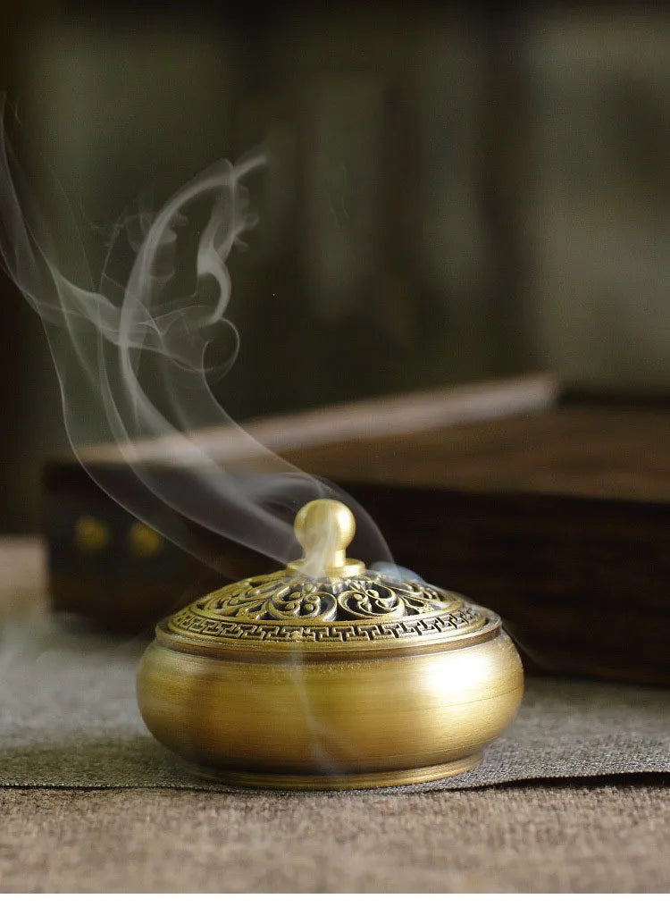 DIY Aromatherapy Set Brass Incense Burner Making Kit Incense Mold Stand Yoga Meditation Study Home Aromatherapy Ornaments