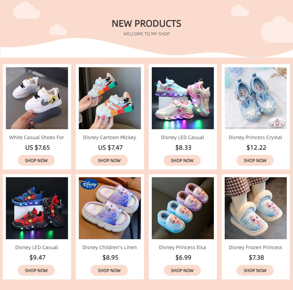 Disney Princess Crystal Shoes New Girls Single Shoes Frozen Aisha Sophia Rhinestones Shoes Performance Party Shoes Size 22-36