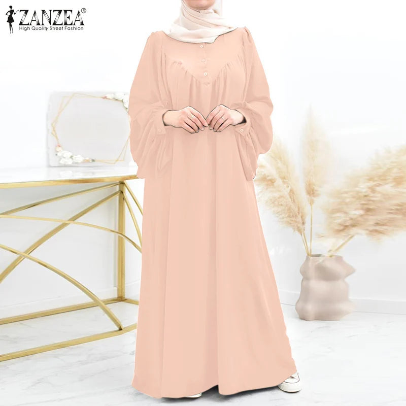 Turkey Abaya Oversize Robe Muslim Hijab Long Dress Eid Mubarek Abayas For Women Isamic Clothing Puff Sleeve Maxi Vestidos Kaftan