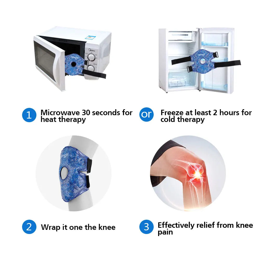 Reusable Ankle Brace Ice Pack for Hot Cold Therapy Flexible Gel Beads Foot Cooling Aid Sports Injuries Pain Relief Ankle Support