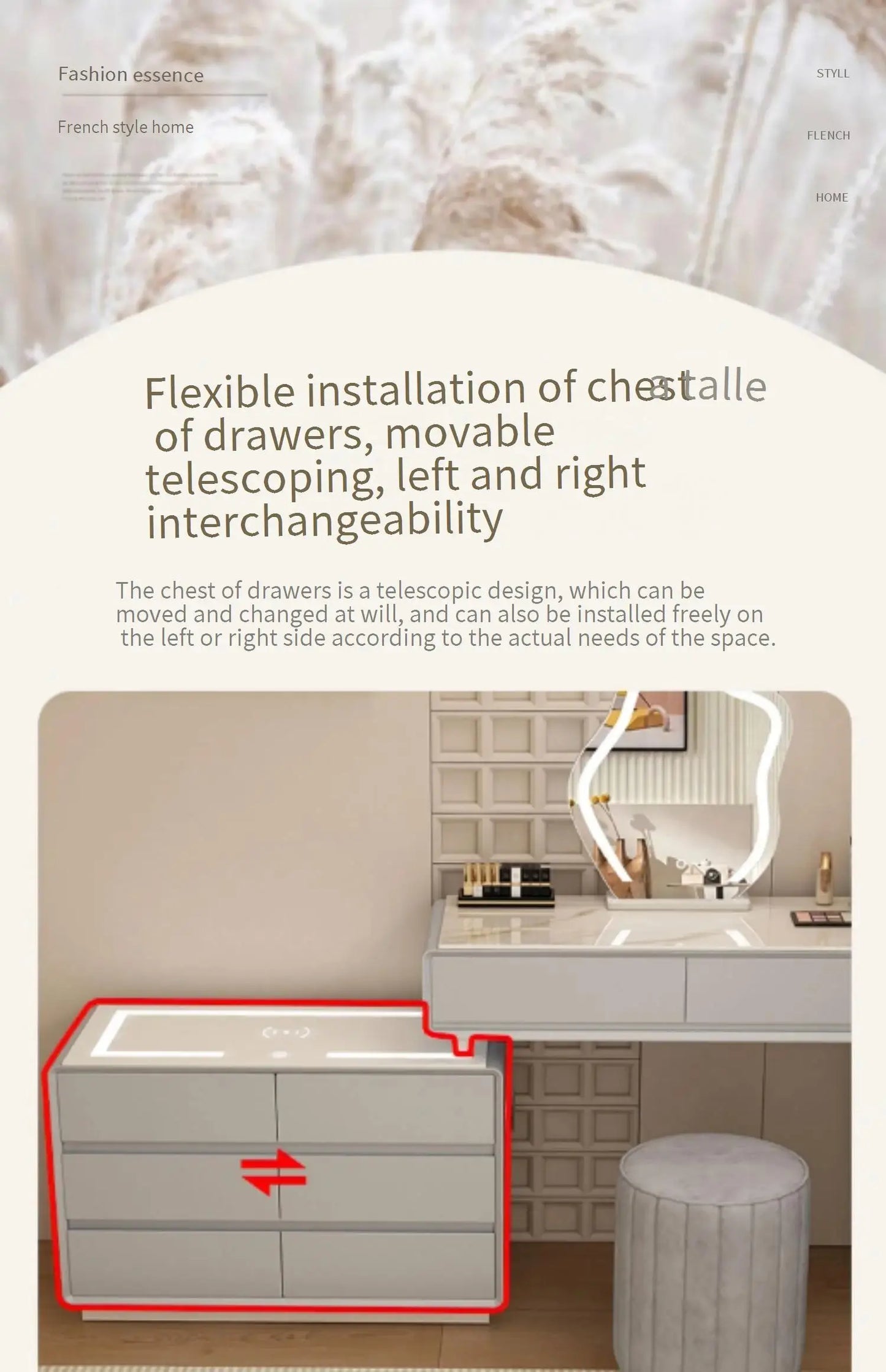 Organizer Wood Dressers Hotel Desk Storage Mobiles Organizer Dressers Sideboards Mirror Makeup Meubles De Chambre Bedroom Set