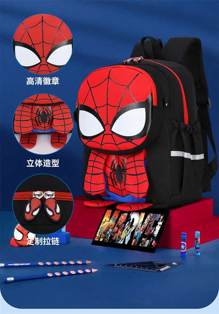 Children's school bag new, cute cartoon Spider-Man 3-6 years old boys backpack Captain America Iron Man backpack