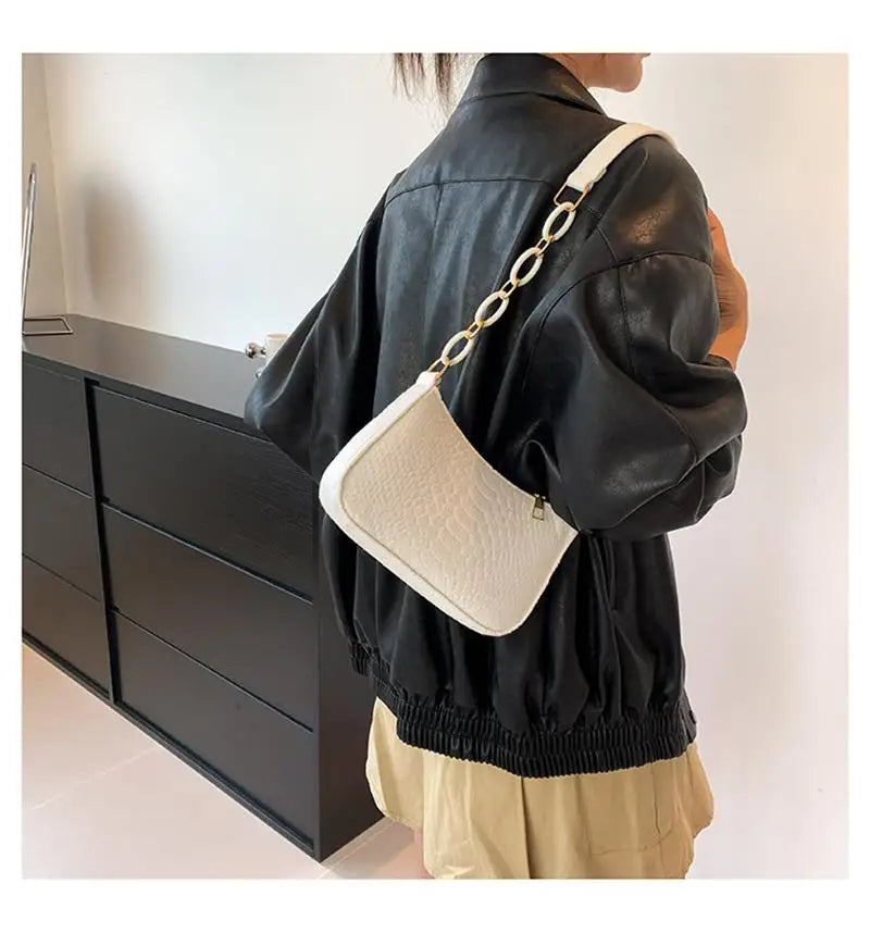 Fashion Felt Shoulder Bags For Women Women'S Subaxillary Bag Design Advanced Texture Armpit Handbags Purses Crescent Saddle Bag