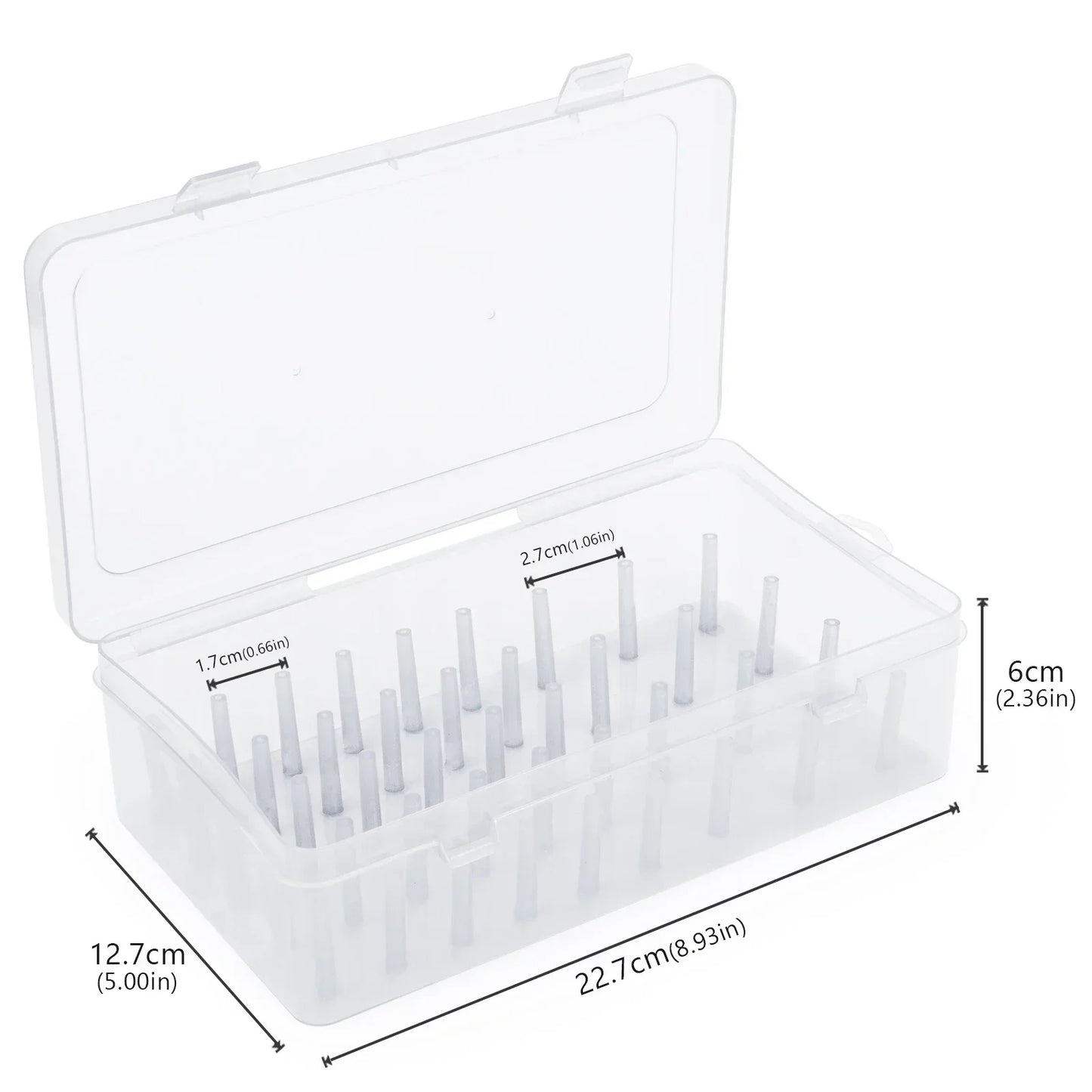 42 Axis Sewing Threads Box Bobbins Storage Case Transparent Needle Spool 24 Grids Organizer Household DIY Sewing Accessories