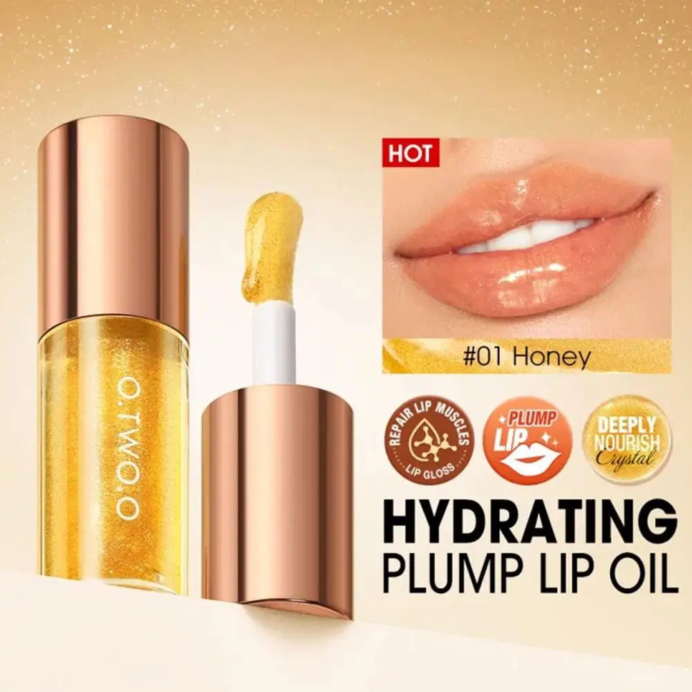 Lip Oil Gloss Lip Plumper Makeup Moisturizing NonSticky Sexy Water Glossy Glitter Primer Tint Lip Balm Care Cosmetics